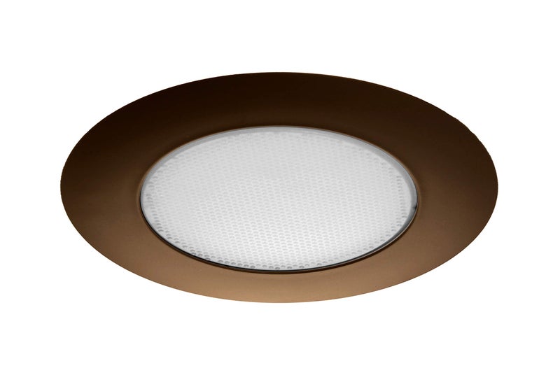 NICOR Lighting 6 inch Oil-Rubbed Bronze Recessed Shower Trim with Albalite Lens (17505OB) - Image 1
